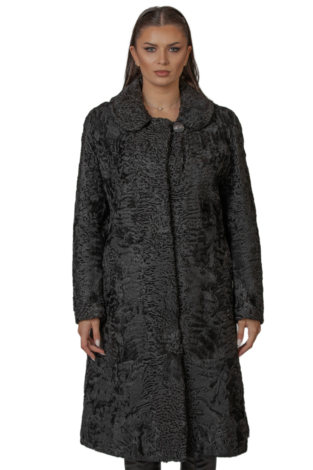 Long Black SWAKARA Fur Coat Indira
