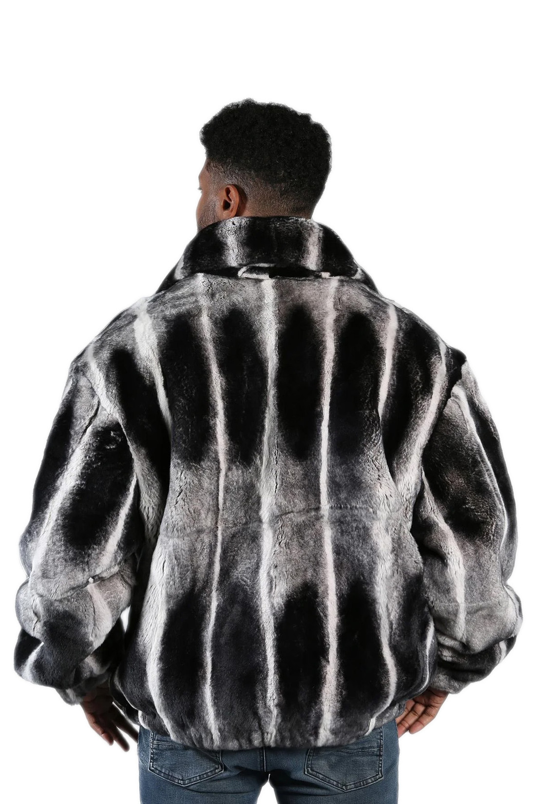  Rex Chinchilla Fur Bomber Jacket