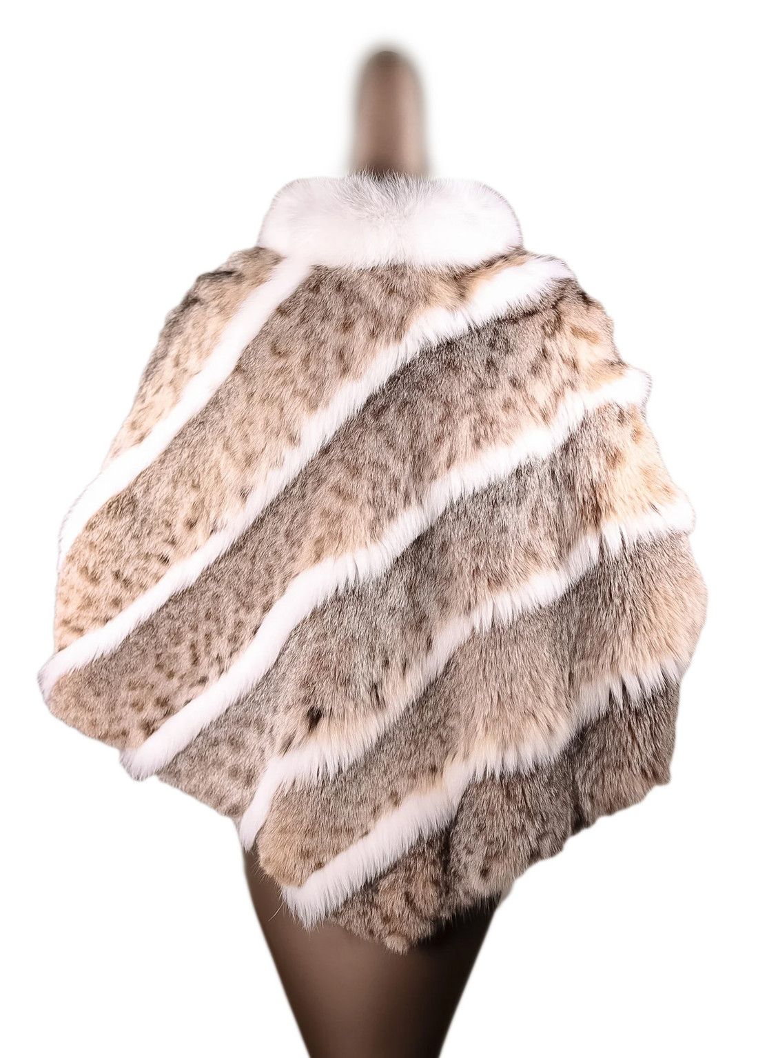 Lynx  Bobcat Fur Poncho