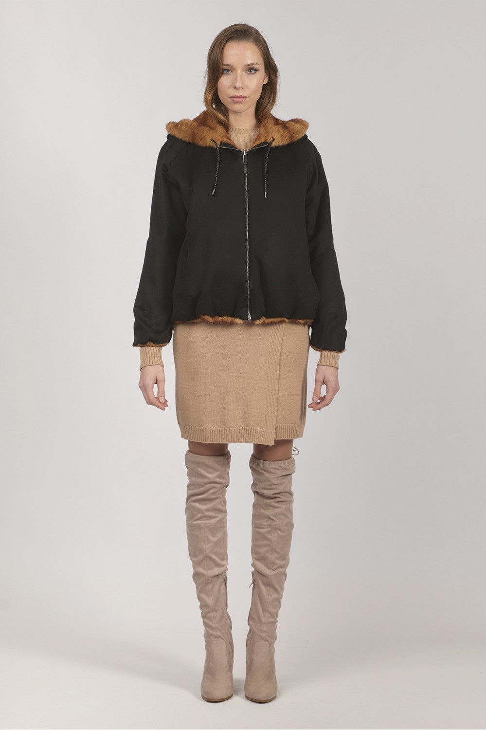 Reversible Whiskey Mink Coat