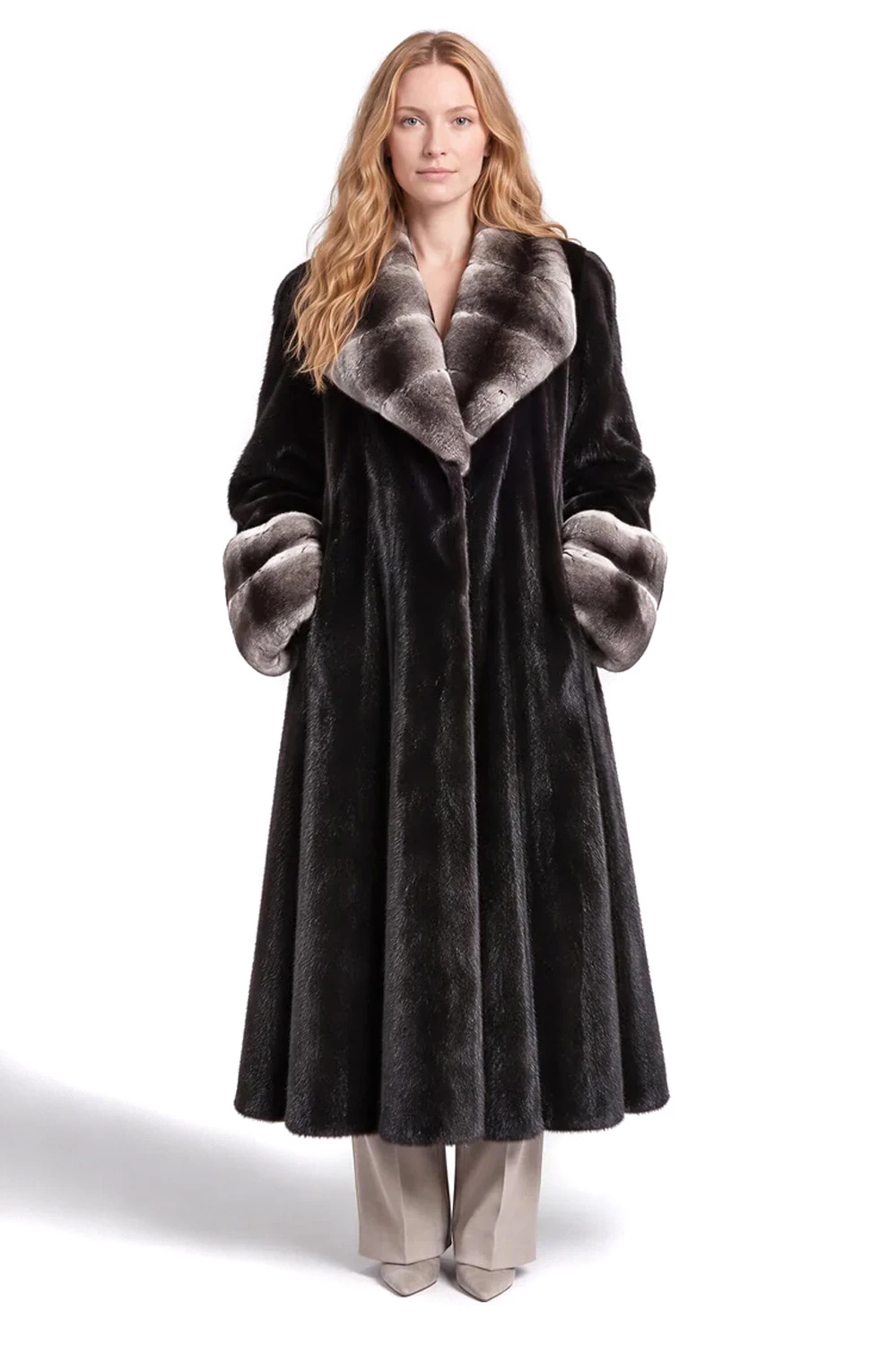 Long Black Mink Chinchilla Shashwati 