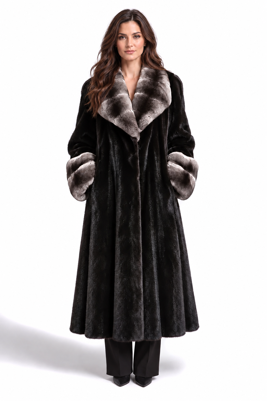 Long Black Mink Chinchilla Shashwati 