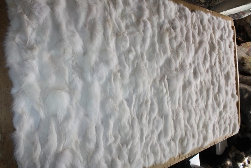 White  Fox  Sectional Fur Plate
