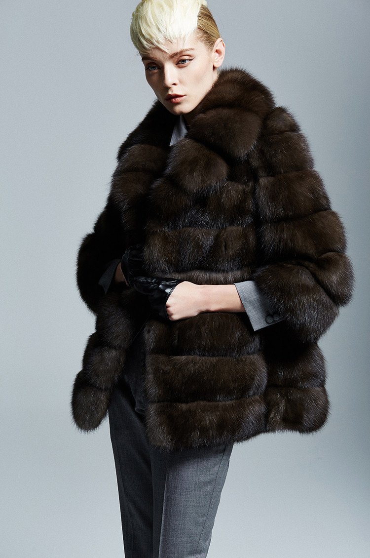 Luxury r8f012217☆SWEDISH FUR サガミンク SAGA MINK パステルミンク