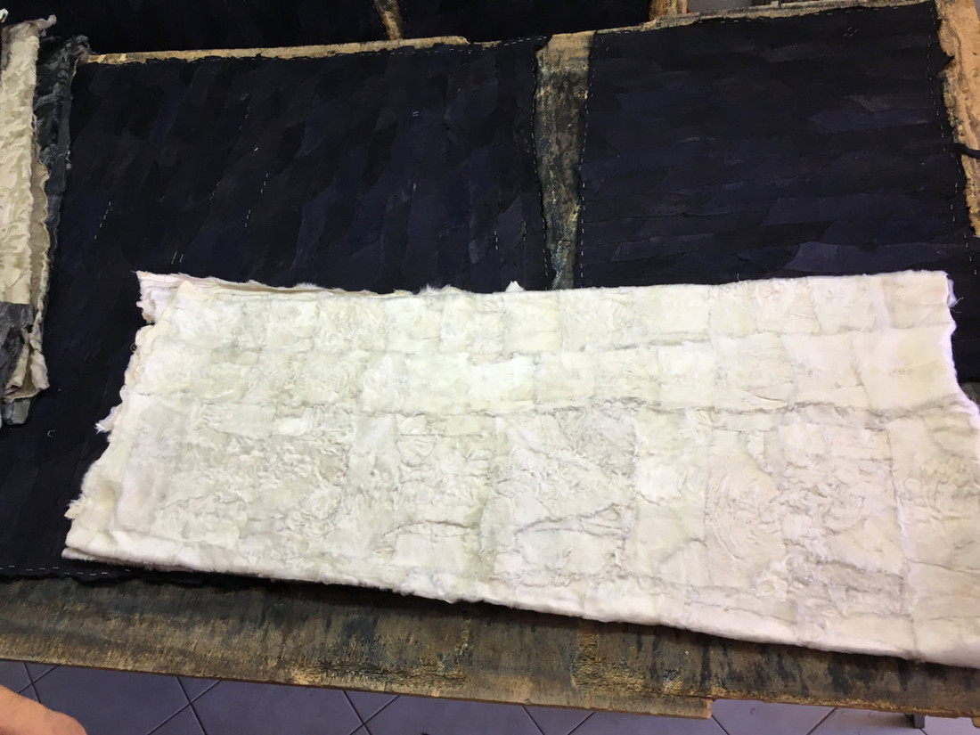 polish lamp white Sectional Fur Plate