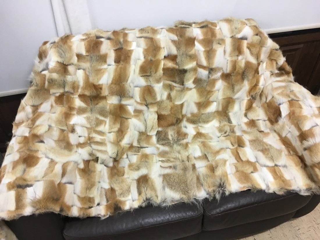Coyote Fur Blanket Throw Coyote Fur Blanket Throw