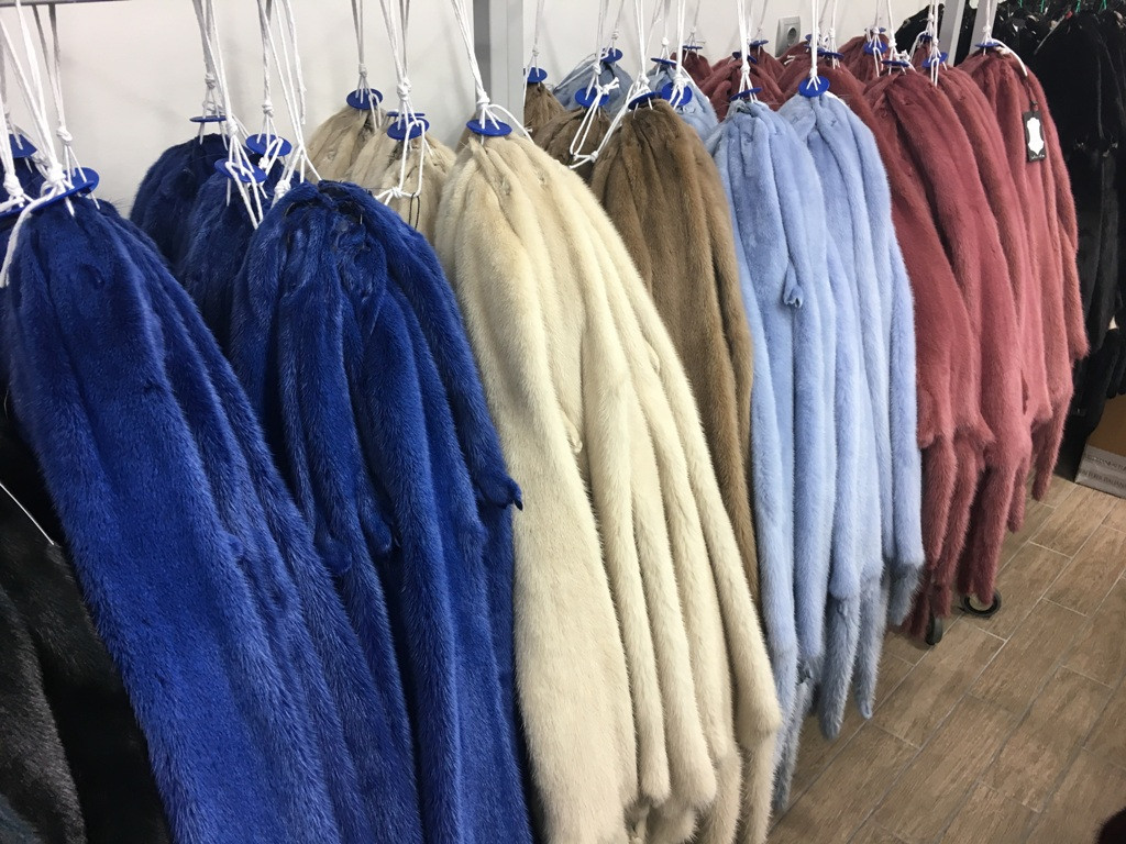 Mink Pelts in colors