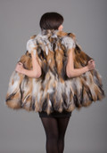 Red Fox Fur Vest rear view