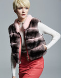 Mini Pink Chinchilla Fur Vest