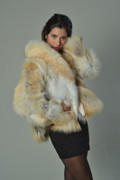 Golden island  Fox Fur Coat profile view