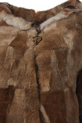 Brown Beaver Fur Jacket Low cut