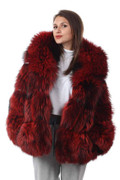 Red Fox Fur Coat Full Skin Amarna Red Fox Fur Coat Full Skin Amarna