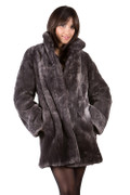 Gray Sheared Beaver Fur Coat Gray Sheared Beaver Fur Coat