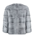 blue iris mink fur coat collarless short sleeves blue iris mink fur coat collarless short sleeves