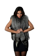Blue Frost Fox Fur Vest Full Pelt Blue Frost Fox Fur Vest Full Pelt