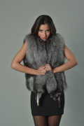 Blue Frost Fox Fur Vest Full Pelt super hot Blue Frost Fox Fur Vest Full Pelt super hot