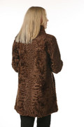 Brown Swakara Lamb Fur Coat Brown Swakara Lamb Fur Coat