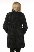 Black Swakara Lamb Fur Coat London