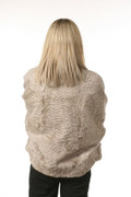 Beige Swakara Lamb Fur Cape Desert Beige Swakara Lamb Fur Cape Desert