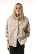 Beige Swakara Lamb Fur Cape Desert Beige Swakara Lamb Fur Cape Desert