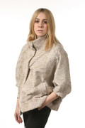 Beige Swakara Lamb Fur Cape Desert Beige Swakara Lamb Fur Cape Desert