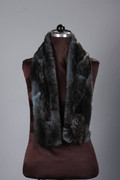Charcoal Rex Rabbit Fur Scarf Charcoal Rex Rabbit Fur Scarf