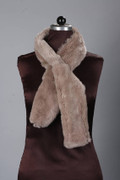 Beige   Rex Rabbit Fur Scarf Beige   Rex Rabbit Fur Scarf