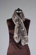 Gray   Rex Rabbit Fur Scarf Gray   Rex Rabbit Fur Scarf