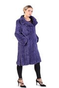 Purple Mink Fur Coat