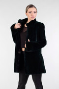 Black Mink Coat & Leather Belt Black Mink Coat & Leather Belt