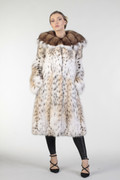 Bobcat  Lynx & Sable Hooded Fur Coat Bobcat  Lynx & Sable Hooded Fur Coat