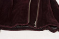 Burgundy Sheared Biker Beaver Fur Coat Burgundy Sheared Biker Beaver Fur Coat