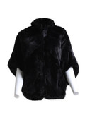 Black Mink Cape Stand Up Collar Black Mink Cape Stand Up Collar