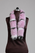 pink fox fur scarf pink fox fur scarf