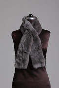 Ash Gray Rex Fur Scarf Ash Gray Rex Fur Scarf
