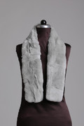 Light Gray Rex Fur Scarf Light Gray Rex Fur Scarf