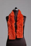 Orange  Rex Fur Scarf Orange  Rex Fur Scarf