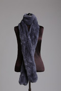 Long Gray Rex Fur Scarf Long Gray Rex Fur Scarf