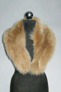 beige fox fur shawl collar beige fox fur shawl collar