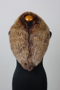 brown fox fur shawl collar brown fox fur shawl collar