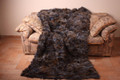 Blue Brown Fox Fur Blanket