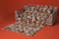 oval red fox fur throw blanket