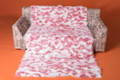 Pink White Fox Fur Blanket Throw