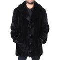 men's sheared beaver trench fur coat with notched collar men's sheared beaver trench fur coat with notched collar
