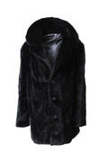 men's sheared beaver trench fur coat with notched collar men's sheared beaver trench fur coat with notched collar