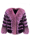 fuchsia chinchilla fur coat with lynx fur fuchsia chinchilla fur coat with lynx fur
