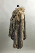 Men's Lynx Fur Coat With Fin Raccoon Collar Halfskins Men's Lynx Fur Coat With Fin Raccoon Collar Halfskins