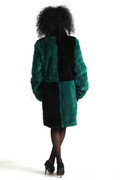 Green Black Sheared Beaver Fur Coat Green Black Sheared Beaver Fur Coat