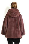 Lilac Hooded MInk Fur Coat Lilac Hooded MInk Fur Coat