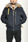 Reversible  Hooded Fox Fur Bomber Jacket Reversible